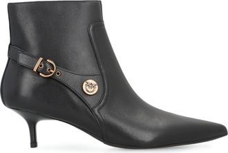 Pinko Gloria Leather Ankle Boots