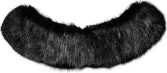 Dolce & Gabbana Black Fur Shawl Neck Wrap Cover Collar Womens Scarf