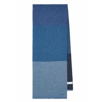 Paul Smith Accessoires, unisex, Blauw, ONE Size, Wol, Écharpe chinée