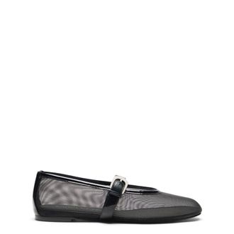 Stuart Weitzman Ballerinas, female, Black, Size: 7 1/2 US Sai Bareitall Mary Jane Flat