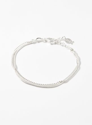 Clio Blue Womens Triple-chain silver bracelet