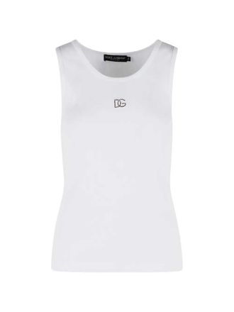 Dolce & Gabbana geribbelde tanktop met logo