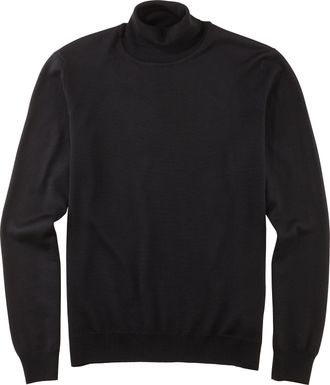 Olymp Rollkragenpullover OLYMP OLYMP Strick Casual, Herren, Gr. XXL, schwarz, Strick, Obermaterial: 100% Schurwolle, regular fit, Strickb&uuml;ndchen, Pullover R