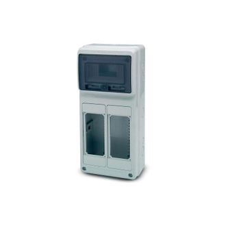 Rosi Collection Quadro vuoto, 506x230x150mm, 8 moduli, 2 prese interbloccate, compatibile con prese serie 19 - Rosi 18.3008