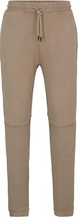 HUGO BOSS Mens logoraw Solid Patterned Slim Joggers in Open Brown - Size X-Large