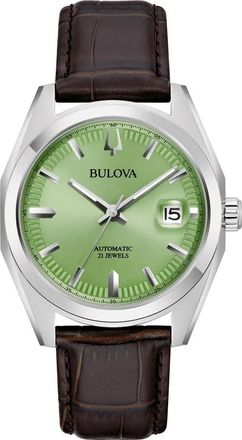 Bulova Surveyor Mens Brown Watch 96B427 Leather (archived) - One Size