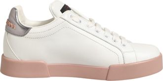 Dolce & Gabbana Witte Leren Heilige Hart Sneakers Schoenen