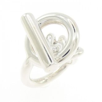 Herm&egrave;s Silver Silver 925 Band Ring (Pre-Owned)