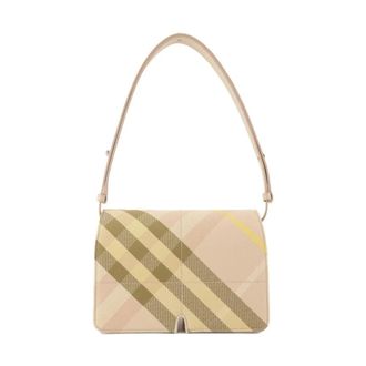 Burberry Shoulder Bags, female, Multicolor, Size: ONE SIZE Haymarket Check Shoulder Bag