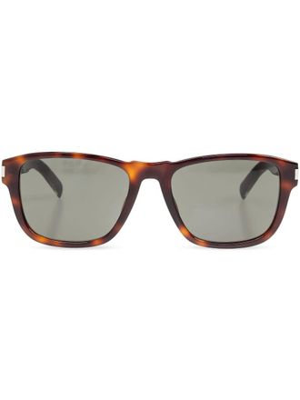Saint Laurent Eyewear Occhiali da sole squadrati - Marrone