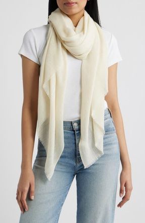 Treasure & Bond Lighweight Sequin Fringe Scarf in Ivory at Nordstrom