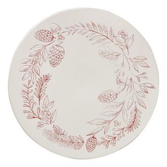 Tag Tis Season Christmas Wreath Cake Plate Red Ceramic Platter at Nordstrom