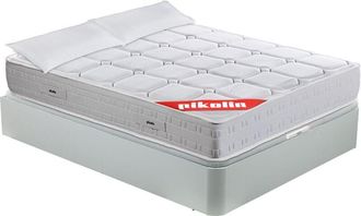 Pikolin Pikolin - Pack descanso wow colchón gama alta de muelles ensacados 27cm + canapé abatible blanco y almohada fibra 150x200