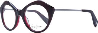 Yohji Yamamoto Bourgondische Ronde Acetaat Optische Frames - unisex - Brillen - Rood - ONE Size - Accessoires