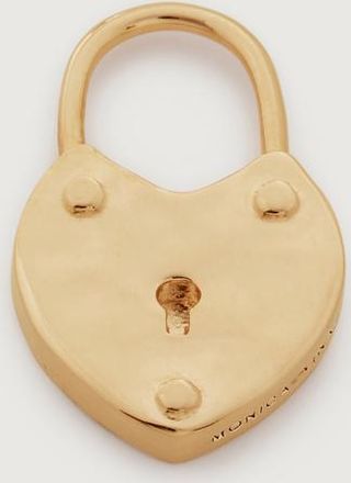 Monica Vinader Gold Padlock Heart Pendant Charm