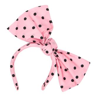 Red Valentino Hair Accessories, female, Pink, Size: ONE SIZE Polka Dot Bow Headband