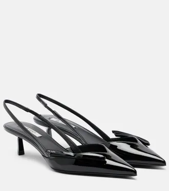 Prada Patent leather slingback pumps
