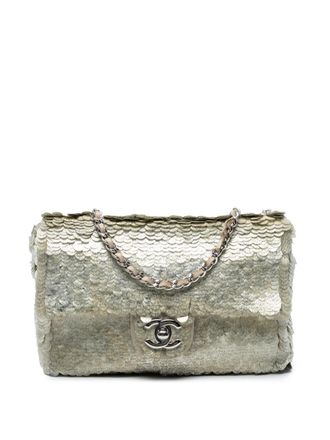 Chanel 2011 Small Paillettes Sequin Single Flap crossbody bag - women - Mesh - One Size - Brown