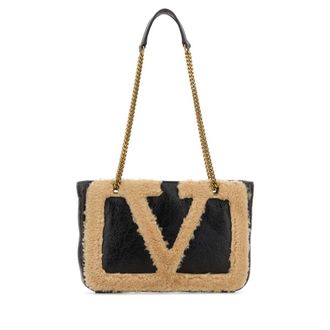 Valentino Garavani Two-Tone Leather Viva Superstar Shoulder Bag