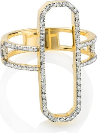 Monica Vinader Naida Diamond Cocktail Ring, Gold Vermeil on Silver