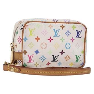 Louis Vuitton Pre-owned Clutches, female, White, Size: ONE SIZE Pre-owned Canvas Pouch