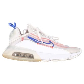 Nike Pre-owned Womens Air Max 2090 White Flash Crimson Racer Blue in Nylon - Ecru - Size UK 5
