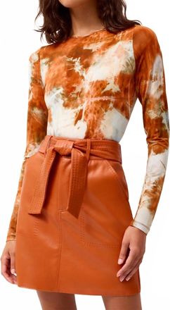 Marie Oliver Hazel Long Sleeve Top In Havana