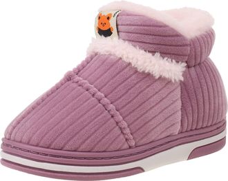 Generic Slippers Womens Plush Lined House Boots Memory Foam Winter Slippers Boots Winter Boots with Memory Foam Insole Warm Slippers Non-Slip for Indoor Plush