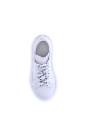 Alexander McQueen Mens Leather Sneakers White White-White Upper: Calf Trainers White/white