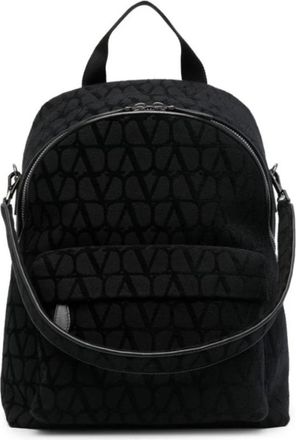 Valentino Garavani Stijlvolle Rugzak - Heren - Rugzakken - Zwart - ONE Size - Leer - Tassen