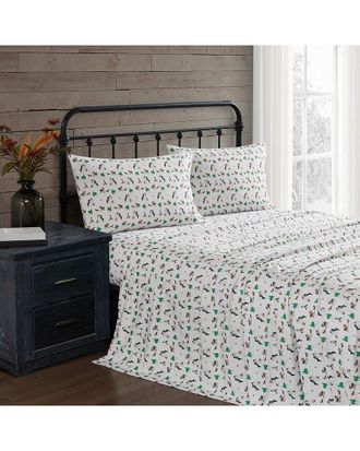 Truly Soft Holiday Dogs Flannel Sheet Set