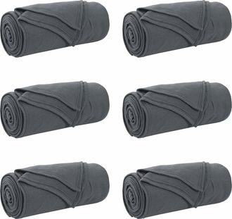 vidaXL Mantitas De Sof&aacute; 6 Uds. Gris Oscuro 170 X 130 Cm 1.86 Kg Lana Vidaxl