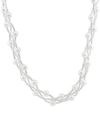 Splendid Pearls Silver 6-7Mm Freshwater Pearl Necklace