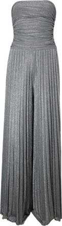 Kaos Elegante Geplooide Jumpsuit Antraciet - Dames - Jumpsuits - Grijs - XS - Polyester - Jumpsuits & Playsuits