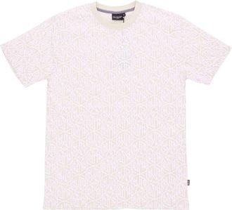 Dolly Noire Monogram Tee Beige All Over Print - Heren - T-shirts - Beige - XL - Katoen - Tops