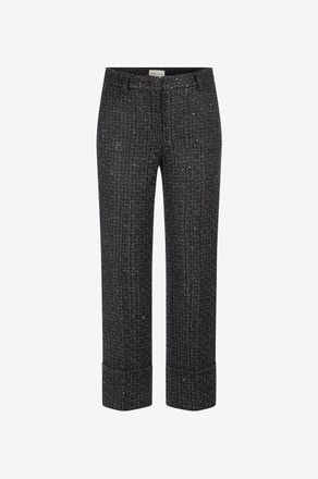 Seductive Hose mit geradem Bein aus Tweed mit Pailletten Mia