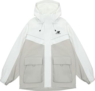 New Balance Windproof Jacket Asia Sizing White Grey 5AC39333-LBE