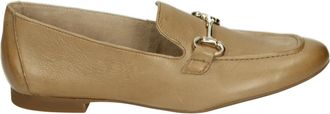 Paul Green Cognac Instappers met Rubberen Zool - Dames - Loafers - Bruin - 38 1/2 EU - Leer - Schoenen