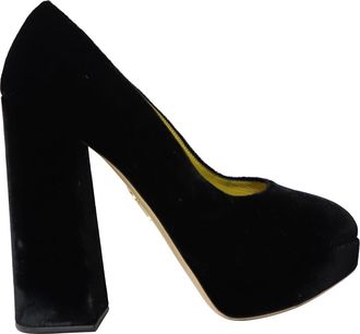 Charlotte Olympia Platform Pumps in Black Velvet