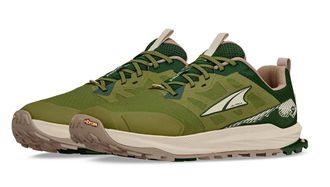 Altra Mens Lone Peak 9+ Trail Trainers Hiking Shoes Green - Dark Green Nylon - Size EU 44.5