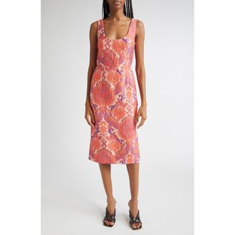 Etro Paisley Metallic Brocade Midi Dress in Var. Multicolor F.do Bianco at Nordstrom Rack, Size 0 Us / 36 It