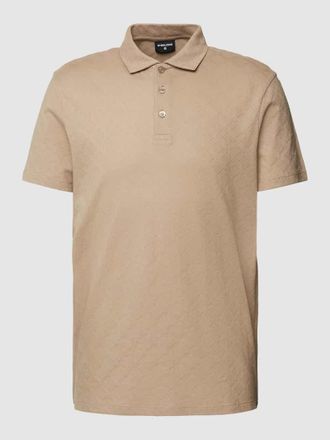 Strellson Poloshirt mit Strukturmuster Modell Fadu in Beige, Größe M