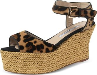Brian Atwood Espadrilles leopardate - Marrone