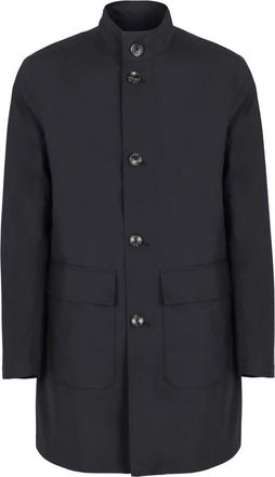 Herno Technische Stoffen Jas - Heren - Mantel - Blauw - M - Polyester - Jassen