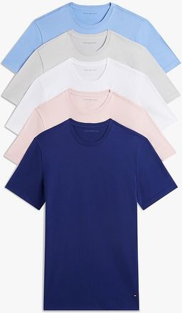 Tommy Hilfiger Mens Cotton Classics Crewneck T-Shirt 5-Pack - Pink - XL