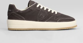 Philippe Model Nice Low Sneakers In Brown Leather