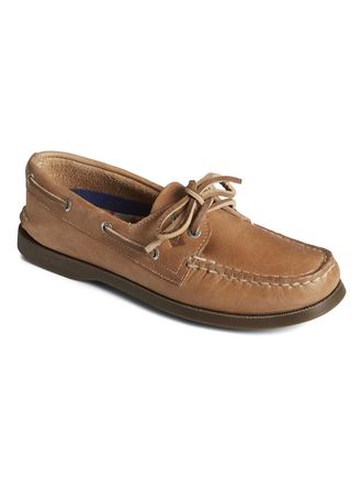 Sperry Top-Sider Womens Authentic Original Boat Leather Shoe In Sahara Tan
