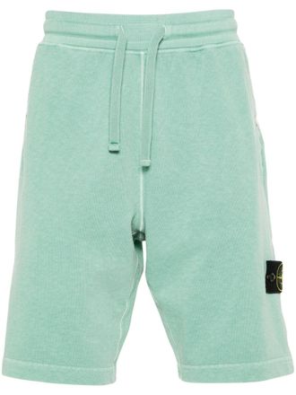 Stone Island Shorts met Compass-logopatch - Groen