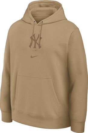 Nike New York Yankees Washed Club Nike Mens MLB Pullover Hoodie in Brown | 16TW2FENK-DQ6