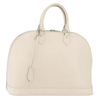 Louis Vuitton Alma Epi Leather White Leather Handbag (Pre-Owned)